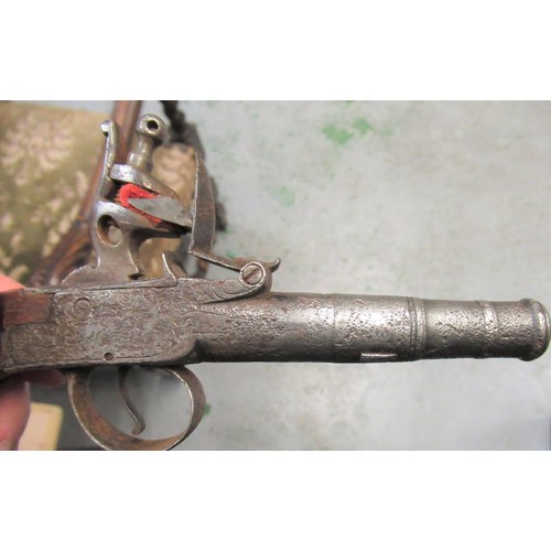 172C - 18th Century flintlock pocket pistol, in excavated condition