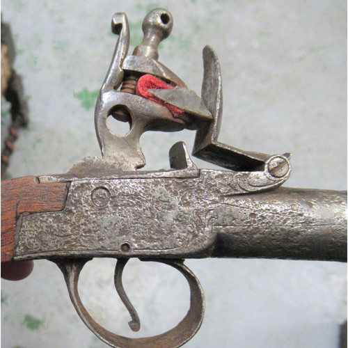 172C - 18th Century flintlock pocket pistol, in excavated condition