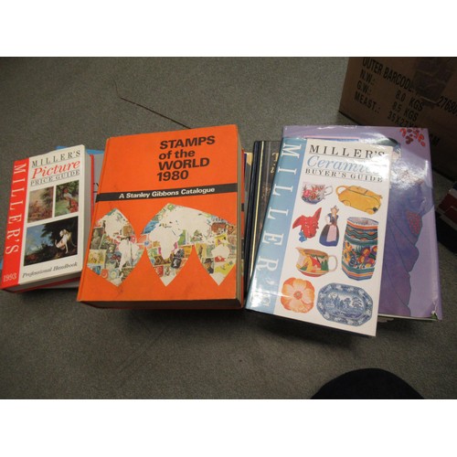 560 - Two boxes containing a collection of various books related to ceramics, art and antiques