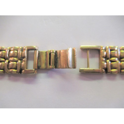 917 - 18ct Yellow gold watch bracelet, 46g