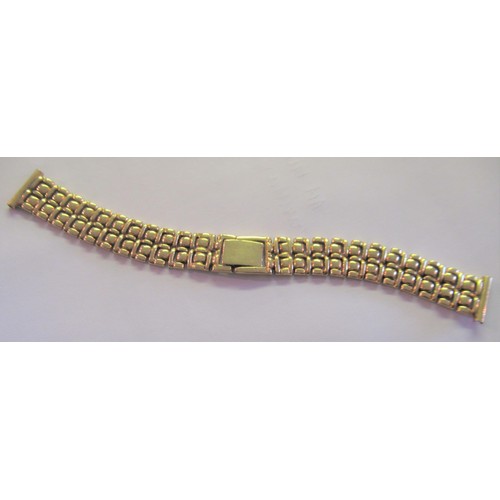 917 - 18ct Yellow gold watch bracelet, 46g