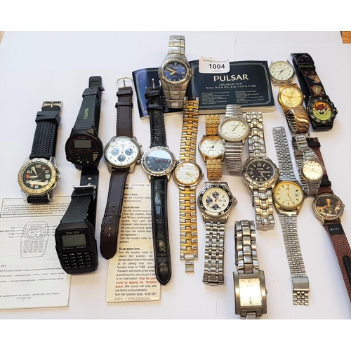 1004 - Quantity of various modern gentleman's quartz wristwatches