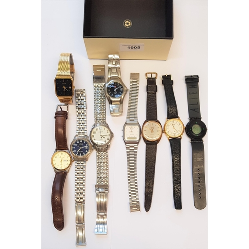 1005 - Quantity of various modern gentleman's quartz wristwatches