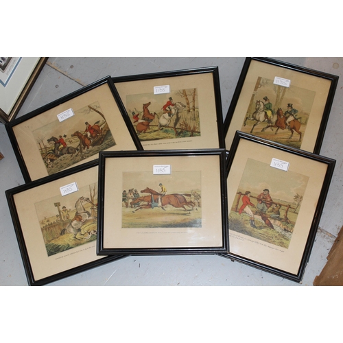 1135 - Pair of Finch Masons coloured hunting prints, published Fores, Picadilly, London, 9.5ins x 14ins, fr... 