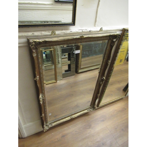 2009 - Rectangular mahogany framed wall mirror with bevelled plate, 23.5ins x 19.5ins, Hogarth framed hall ... 