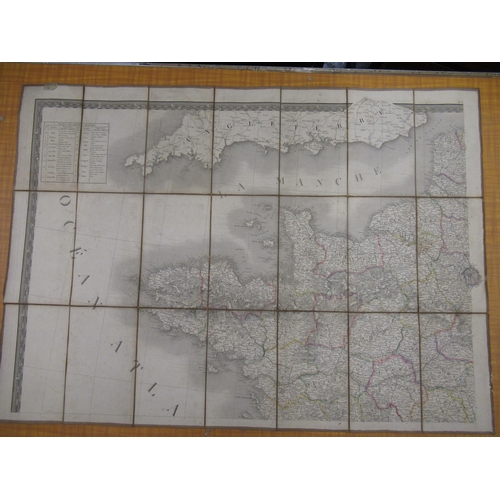 217 - Early 19th Century French map of Northwest France by J. Goujon