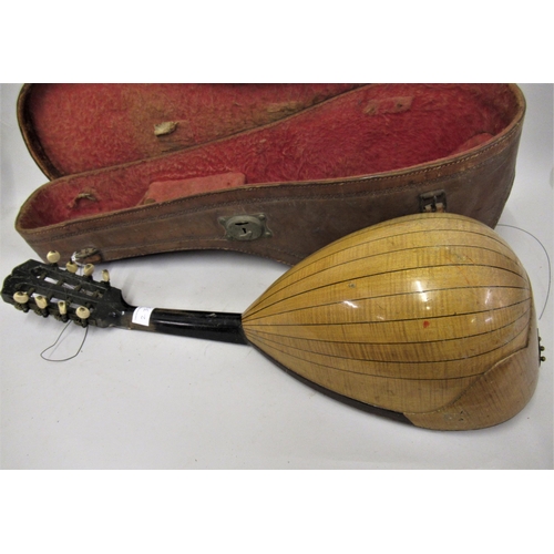 235 - Late 19th / early 20th Century mandolin in original leather case