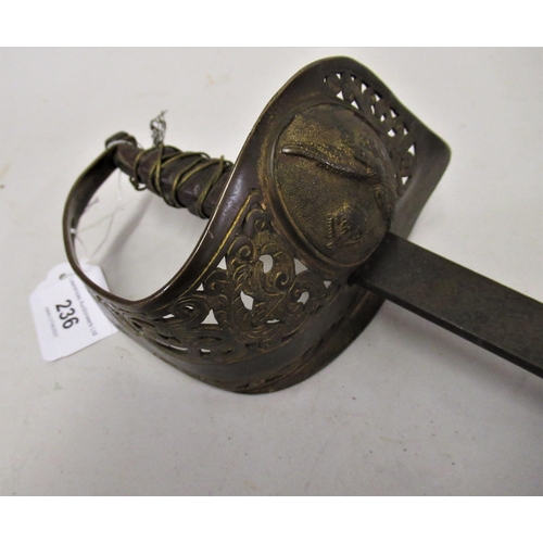 236 - King George V military dress sword (damages)