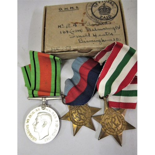 249 - Six various unnamed World War II medal groups comprising:  39 / 45 medals, Defence medals and variou... 