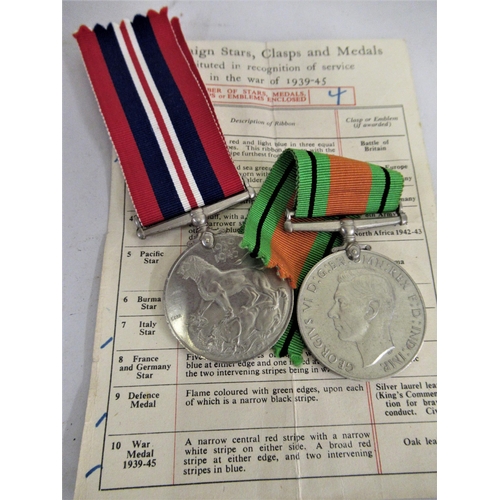 249 - Six various unnamed World War II medal groups comprising:  39 / 45 medals, Defence medals and variou... 