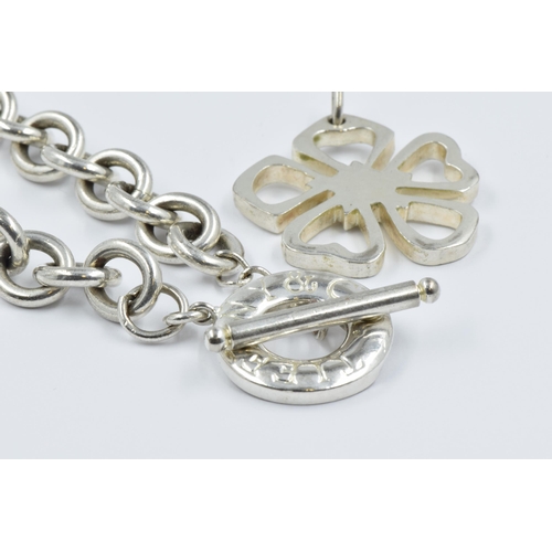 971 - Tiffany & Company silver bracelet, together with a Tiffany silver pendant