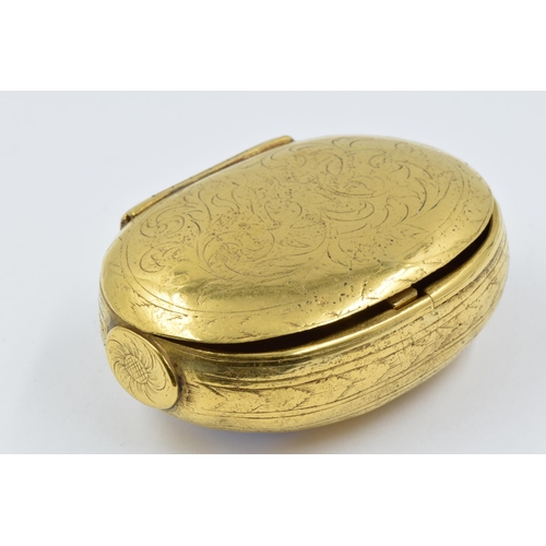 994 - Antique oval gilt metal snuff box