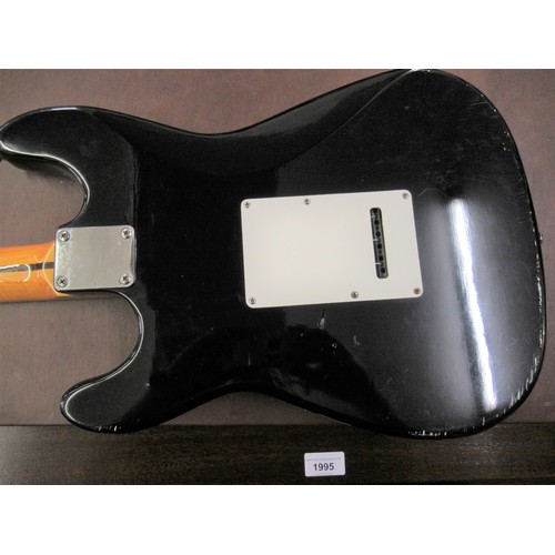 315 - 1970's / 80's Stratocaster type six string electric guitar with black body (bearing decals)