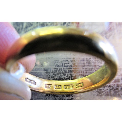 901 - 22ct Gold wedding band, 6g