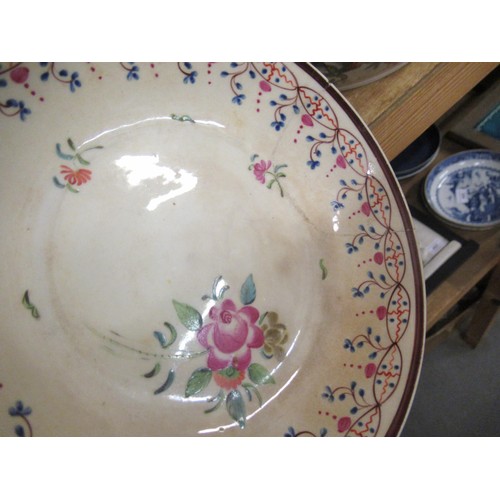 506 - Eight various early 19th Century English porcelain bowls and saucers with hand painted floral decora... 