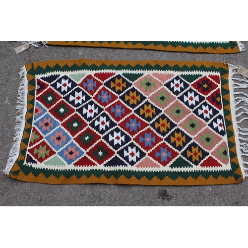 3 - Two small flatweave Kelim rugs