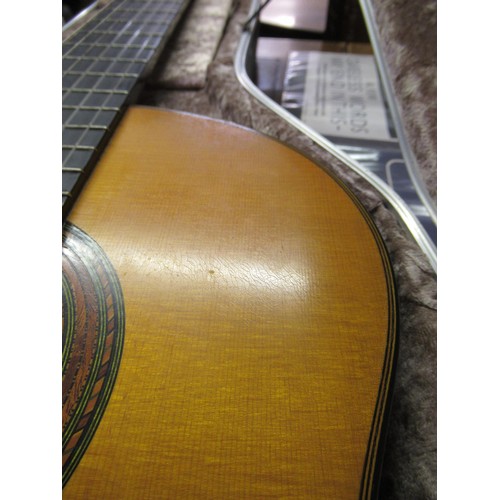 67 - Harald Petersen, classical concert guitar in a fitted hard case, signed to the paper label to the in... 