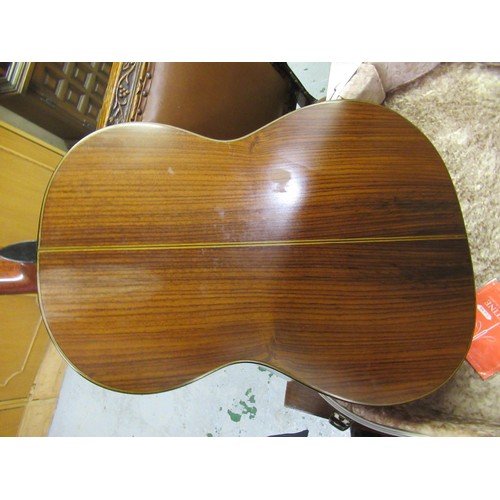 67 - Harald Petersen, classical concert guitar in a fitted hard case, signed to the paper label to the in... 