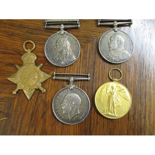 93 - Medal group of five awarded to S. Rowe, No. 42008 DVR.R.E to include two South Africa medals for Vic... 