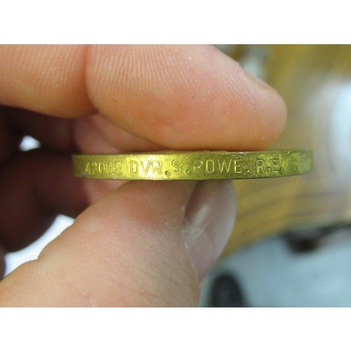 93 - Medal group of five awarded to S. Rowe, No. 42008 DVR.R.E to include two South Africa medals for Vic... 