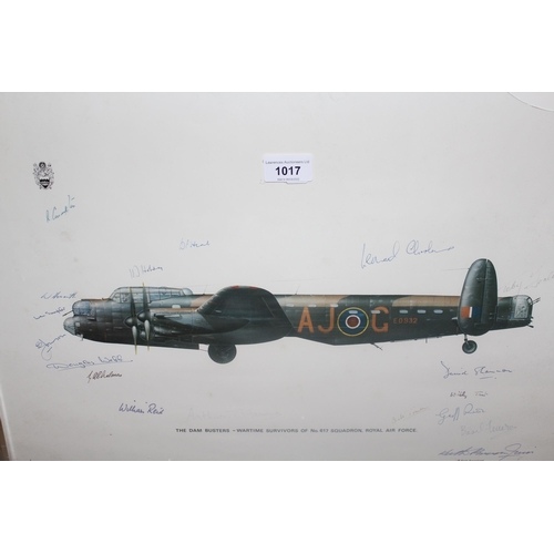 1017 - Keith Broomfield for the RAF Museum, signed colour print ' The Dam Busters - Wartime Survivors of No... 