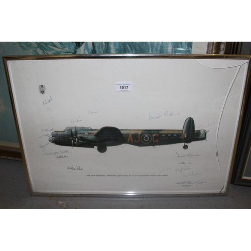 1017 - Keith Broomfield for the RAF Museum, signed colour print ' The Dam Busters - Wartime Survivors of No... 