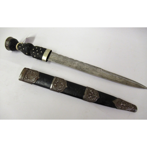 114 - Scottish Regimental pattern dirk, 17.25ins long overall, with scabbard