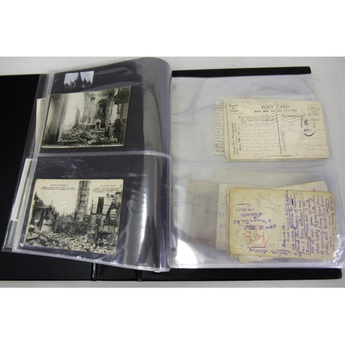 145 - Album containing World War I postcards with censor marks