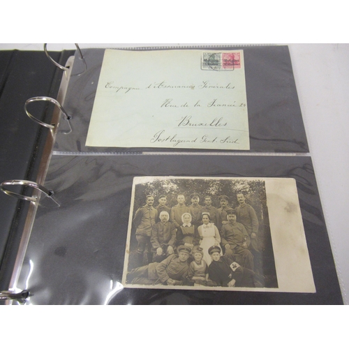 145 - Album containing World War I postcards with censor marks