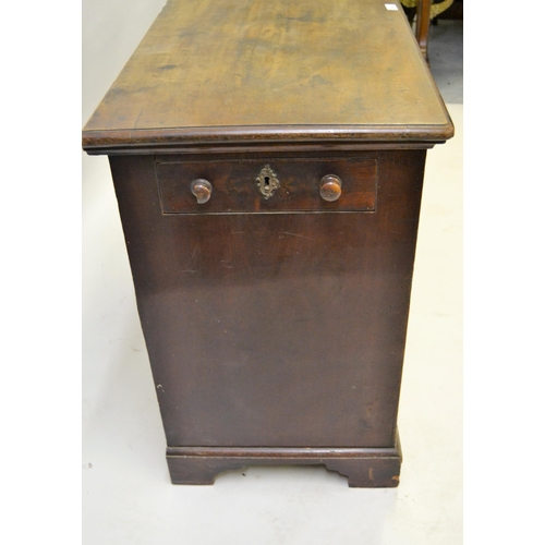 1817 - George III mahogany dressing chest, the moulded top above pull-out slide, with two side drawers abov... 