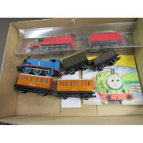 200 - Hornby 00 gauge Thomas & Friend Collection comprising:  one James Red Engine, locomotive and tender,... 