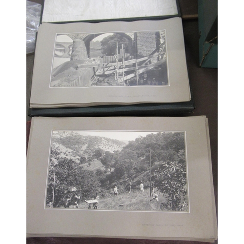 215 - F.J. Preston, two folios bearing his name containing Indian railway related photographs