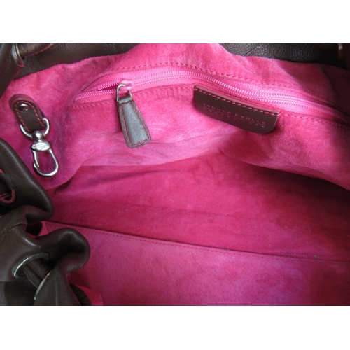 26 - Tanner Krolle, brown leather handbag, together with a Tanner Krolle white leather handbag, both with... 