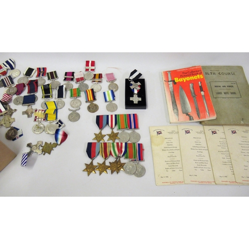 264 - World War II six medal group, together with similar four medal group and a large quantity of copy an... 