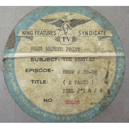 274 - Empty 1960's film canister, the label inscribed ' The Beatles Show 3236 '