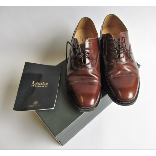 33 - Pair of gentleman's brown leather Loake shoes, size 9, in original box