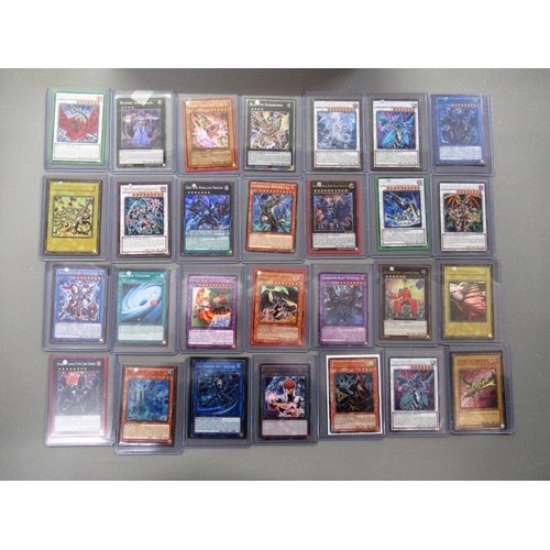 347 - Quantity of loose Yu-Gi-Oh! trading cards, including Blue Eyes, White Dragon, Dark Magician and Blac... 