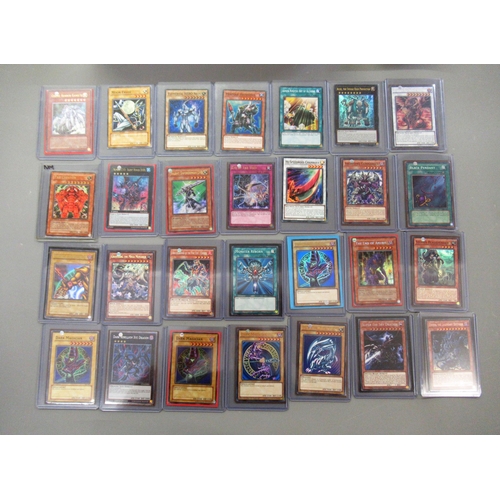 347 - Quantity of loose Yu-Gi-Oh! trading cards, including Blue Eyes, White Dragon, Dark Magician and Blac... 