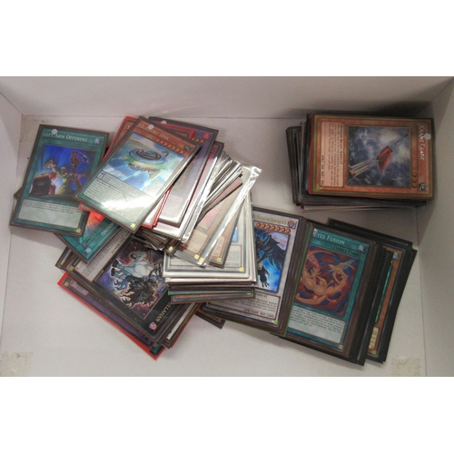 347 - Quantity of loose Yu-Gi-Oh! trading cards, including Blue Eyes, White Dragon, Dark Magician and Blac... 