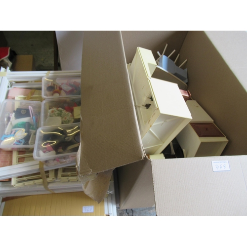 368 - Quantity of Sindy and Barbie dolls, together with a quantity of doll's furniture and a house