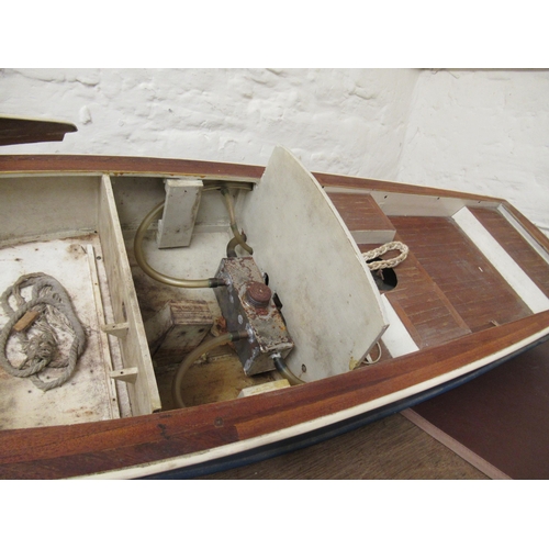 373 - Wooden scratch built model of a motor cruiser, ' The Viking Huntsman ', 42ins long