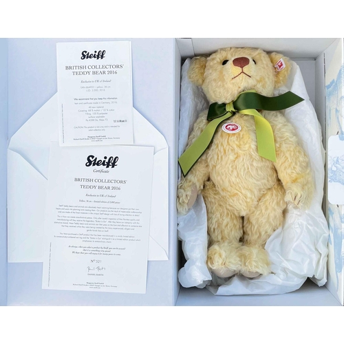 418 - Two Steiff teddy bears in original boxes with certificates, 2013 and 2016, each from Limited Edition... 