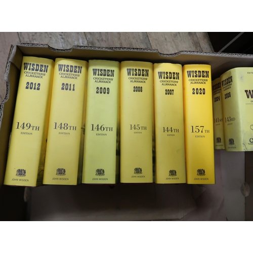 456 - Group of ten various Wisden Cricketers Almanack, mainly early 21st Century