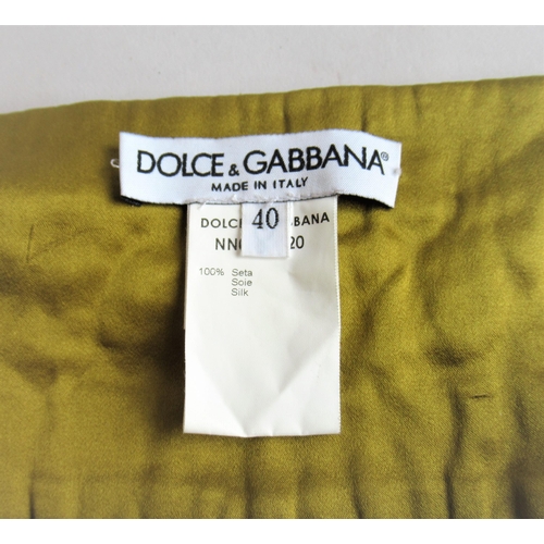 49 - Dolce & Gabbana, ladies gold silk crystal embellished wide belt, circa 1990's