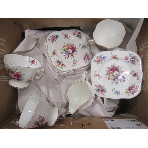 510 - Hammersley floral decorated tea service