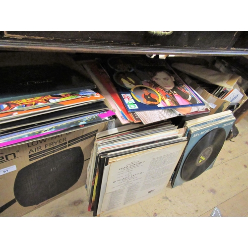 81 - Large quantity of long playing vinyl records, together with a small quantity of singles