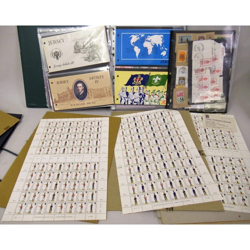 85 - 20th Century Channel Islands stamp collection including two complete mint blocks, various covers and... 