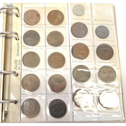 858 - Small folder containing a quantity of miscellaneous World coins