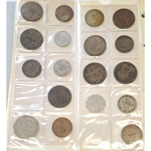 858 - Small folder containing a quantity of miscellaneous World coins