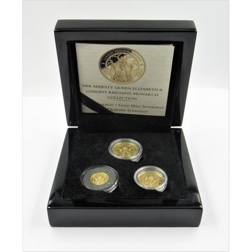 863 - Queen Elizabeth II Longest Reigning Monarch Collection comprising:  sovereign, half sovereign and qu... 